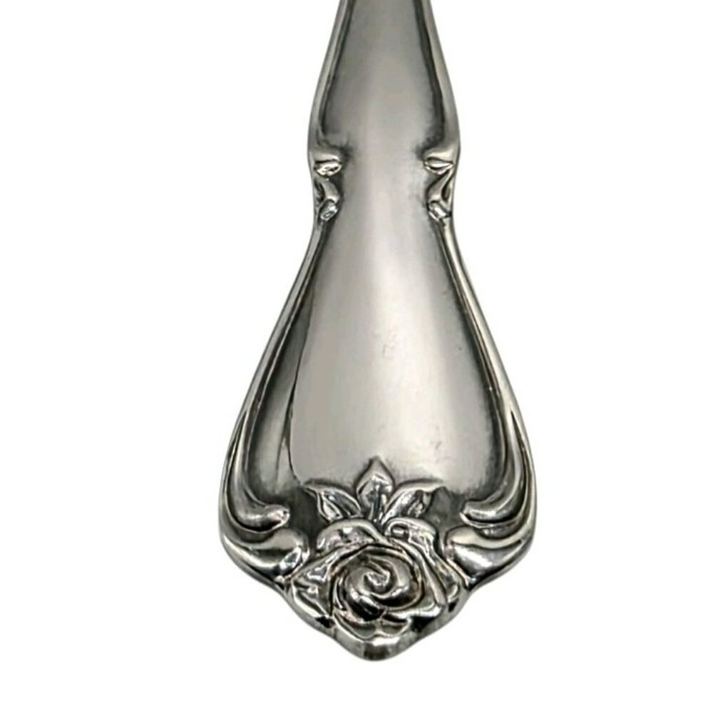 4 Oneida Salad Forks Dessert True Arbor Rose Stainless Flatware Vintage NOS - Picture 3 of 5